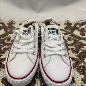 Converse All Star shoreline Slip  White with Red Trim Sneakers